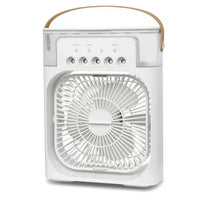 Mini Ventilador con Nebulización Fría y Luz LED — Portátil USB