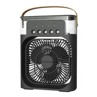 Mini Ventilador con Nebulización Fría y Luz LED — Portátil USB